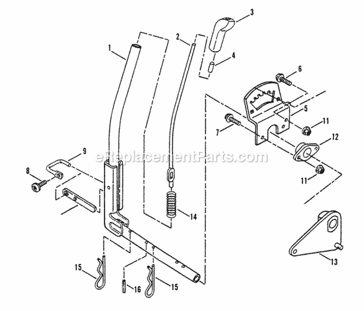 Implement Lift Parts Diagram and Parts List for LT145H38CBV  Snapper Lawn Tractor