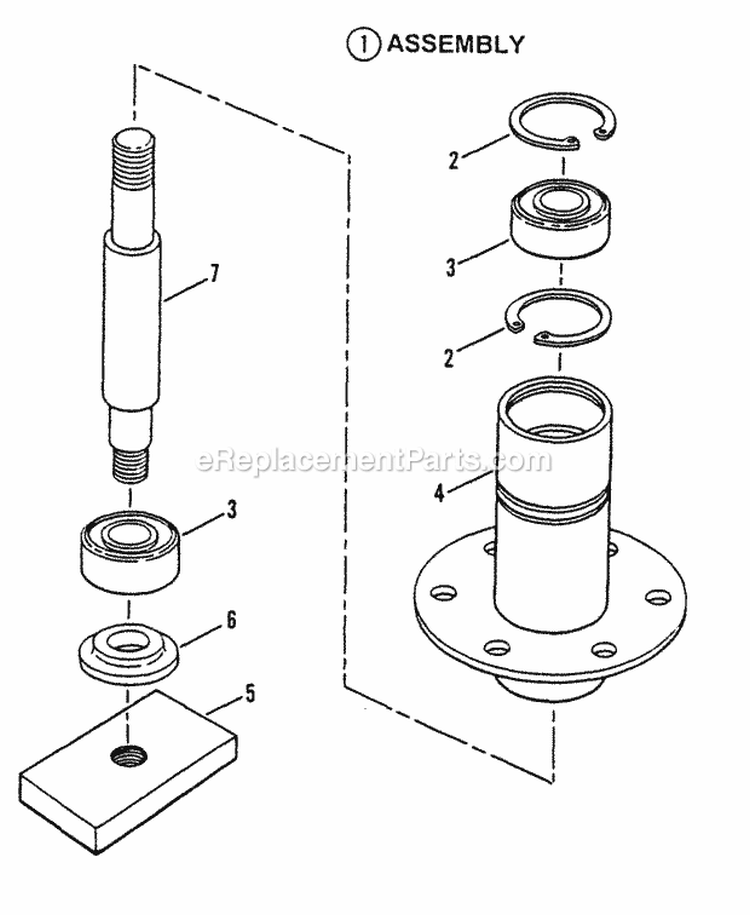 Spindle Assembly - 42 Cutting Deck Diagram and Parts List for LT160H42CBV  Snapper Lawn Tractor