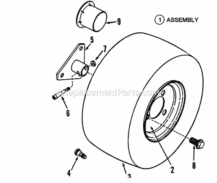 Rear Wheels Diagram and Parts List for LT16002  Snapper Lawn Tractor