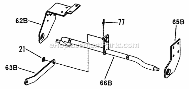 Frame Clutch Brake  Steering Components (Cont) Diagram and Parts List for LT180H48DBV2  Snapper Lawn Tractor