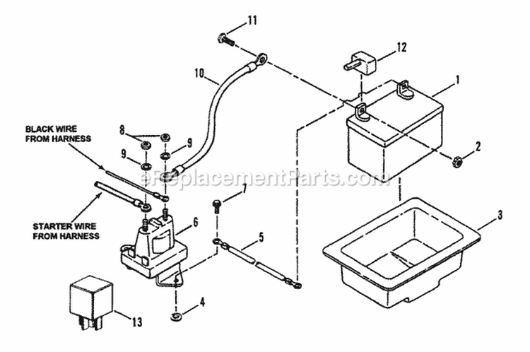 Electrical Components Diagram and Parts List for LT160H42FBV2  Snapper Lawn Tractor