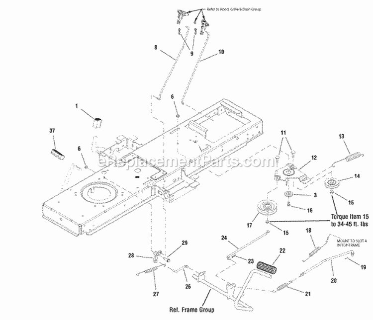 Controls Group Diagram and Parts List for ELT18540 2690781 Snapper Lawn Tractor