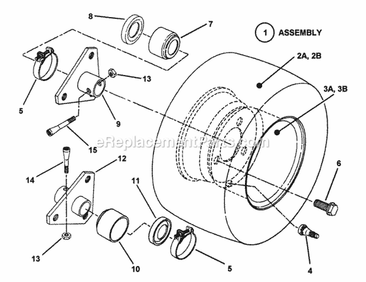 Wheels - Rear Diagram and Parts List for M280817B 82519 Snapper Lawn Tractor