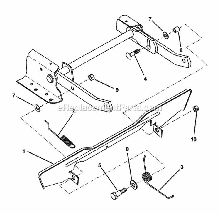 Blade Stop Pedals (Series 19) Diagram and Parts List for EM250819BE  Snapper Lawn Tractor