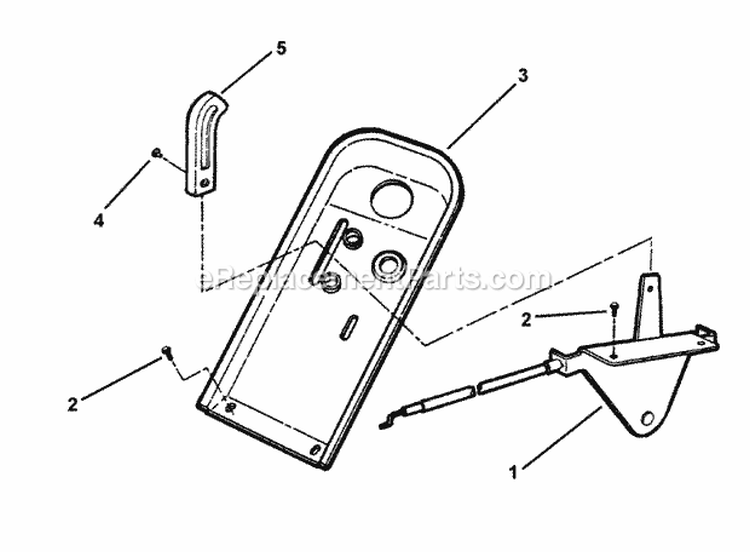 Throttle Control Diagram and Parts List for 281016BE  Snapper Lawn Tractor