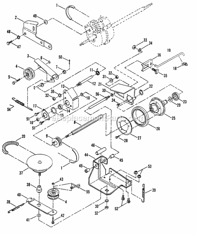 Drive System Self-Propelled Diagram and Parts List for NFRP216012E 82431 Snapper Lawn Mower