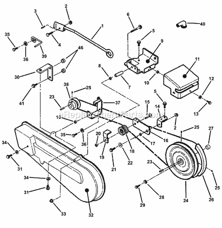 Shift  Drive Components Diagram and Parts List for CICFR5505HV 84898 Snapper Tiller