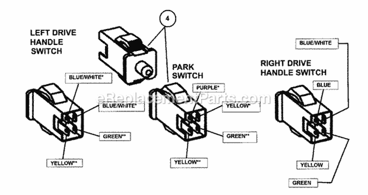 Electrical Components (Except Wiring) Pt2 Diagram and Parts List for NZM27611KH  Snapper Lawn Tractor