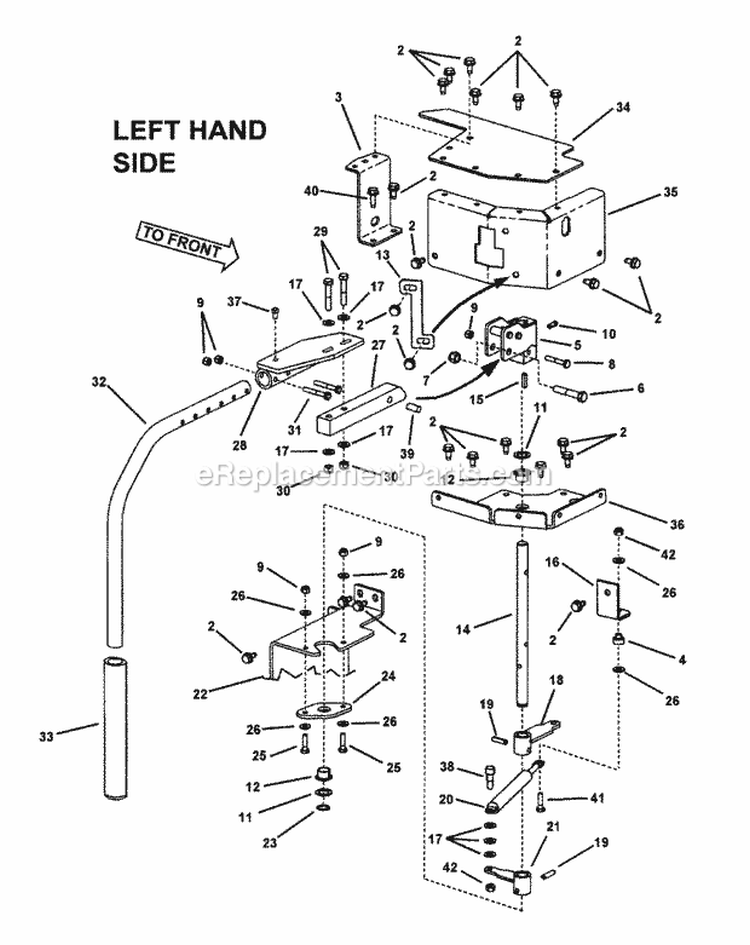 Twin Stick Control Assembly Pt2 Diagram and Parts List for NZM27611KH  Snapper Lawn Tractor