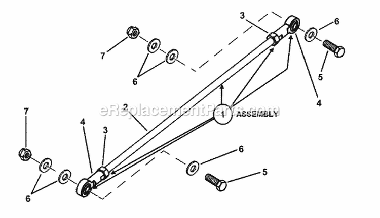 Hydro Pump Linkage Diagram and Parts List for NZM27612KH  Snapper Lawn Tractor