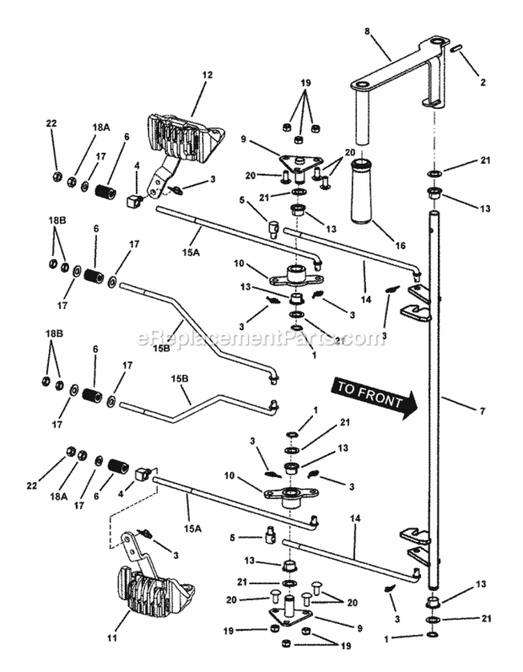 Parking Brake Assembly (Series 1) Diagram and Parts List for NZMJ25611KH  Snapper Lawn Tractor
