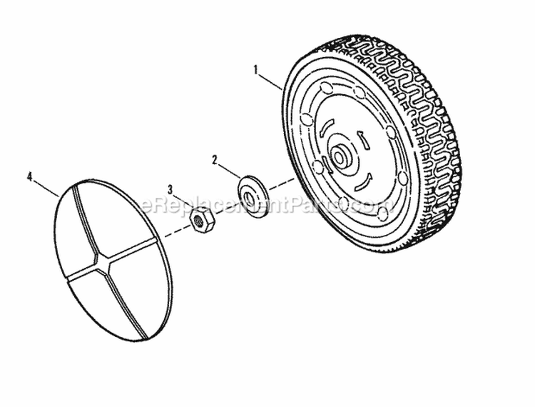 Rear Wheels Diagram and Parts List for P21558BV  Snapper Lawn Mower