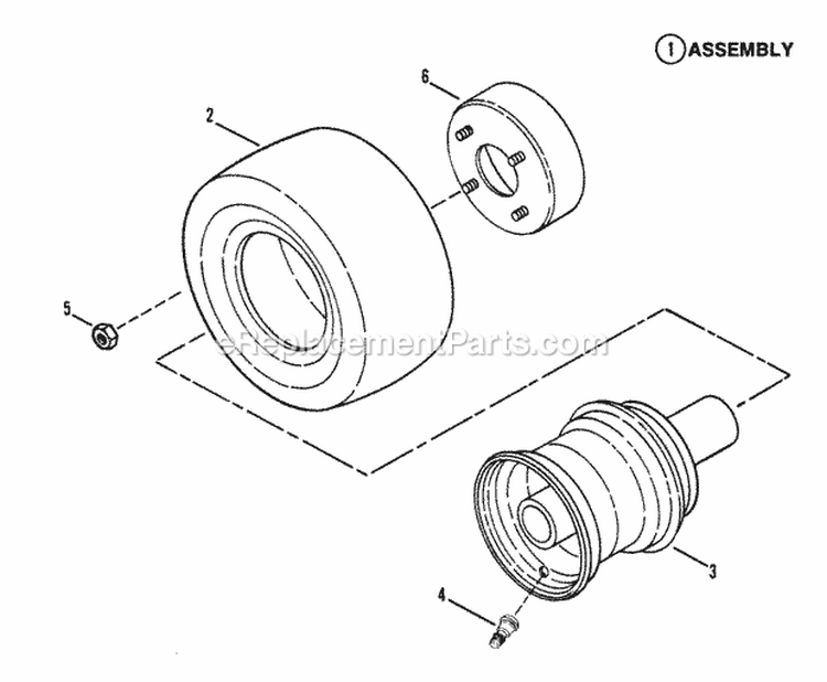 Rear Traction Wheel Assembly Diagram and Parts List for PL7H140KW 80483 Snapper Lawn Mower