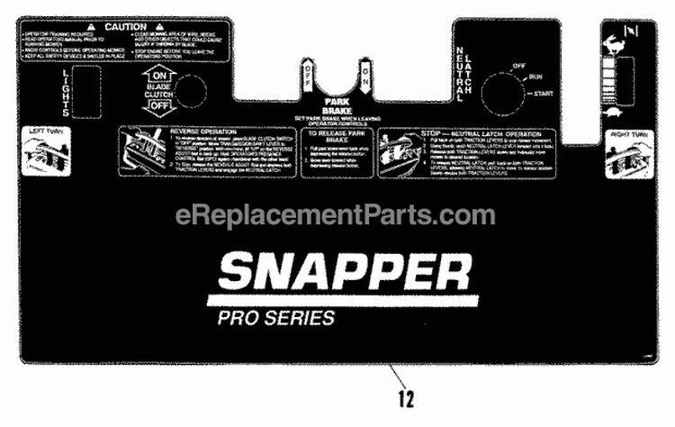 Decal Kit (Part 2) Diagram and Parts List for PL8140KVE  Snapper Lawn Mower