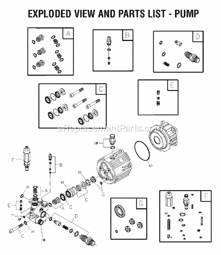Pump - Pw30000 Diagram and Parts List for PW30000  Snapper Pressure Washer