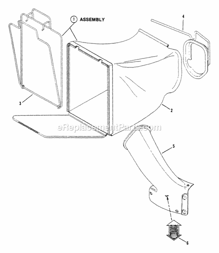 Accessory - Grass Bag Diagram and Parts List for D20380  Snapper Lawn Mower