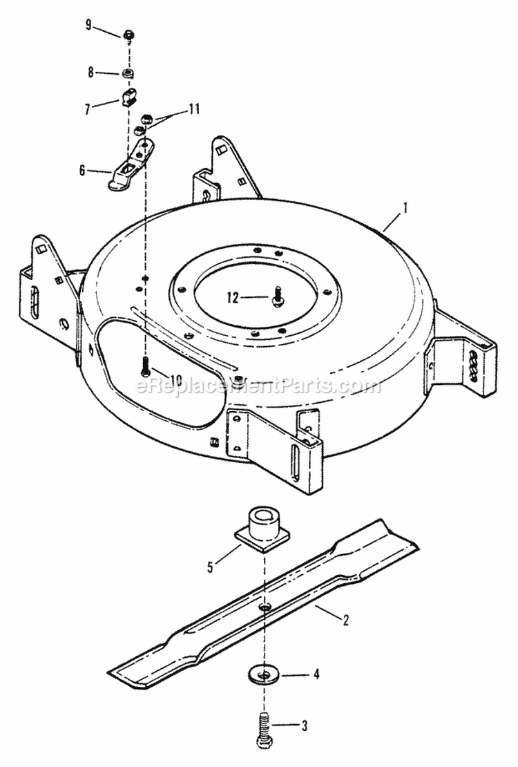Cutting Deck Blade Interlock (Opp Models Only) Diagram and Parts List for R20400  Snapper Lawn Mower