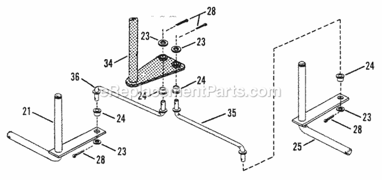 Front End Steering (Part 2) Diagram and Parts List for E280813BE  Snapper Lawn Tractor
