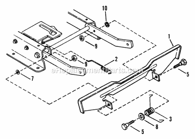 Blade Stop Pedals (25 28 Models) Diagram and Parts List for E280813BE  Snapper Lawn Tractor