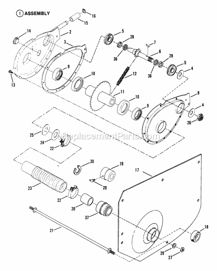 Chain Case LH Fender Diagram and Parts List for 281011BE  Snapper Lawn Tractor