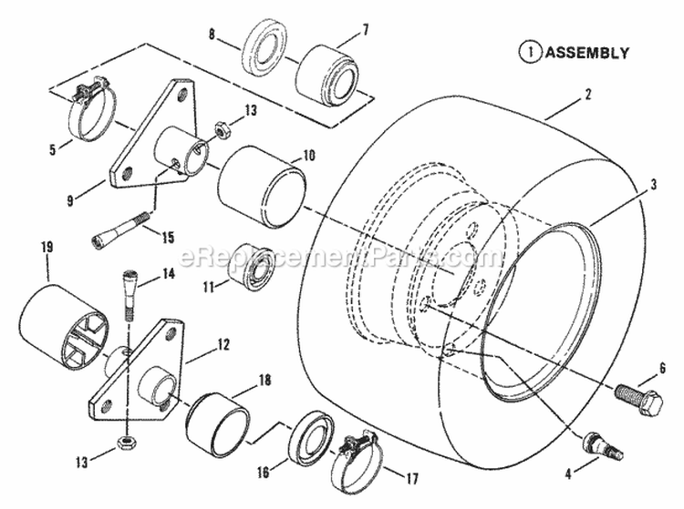 Wheels-Rear Diagram and Parts List for E331313BE  Snapper Lawn Tractor