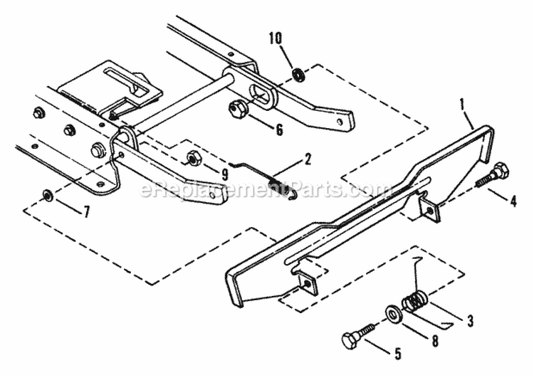 Blade Stop Pedals (30 33 Models) Diagram and Parts List for E331313BE  Snapper Lawn Tractor