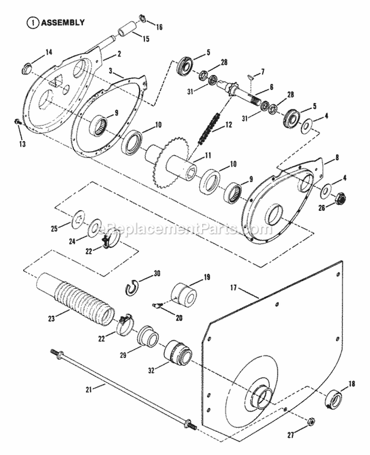 Chain Case LH Fender Diagram and Parts List for E331313BE  Snapper Lawn Tractor