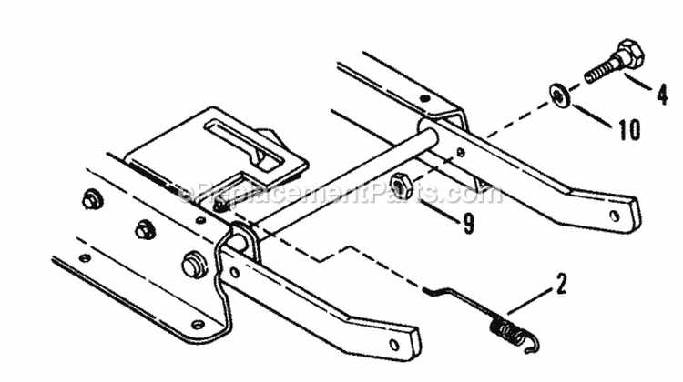 Blade Stop Pedals 25 26 28 Decks Diagram and Parts List for 25659BE  Snapper Lawn Tractor