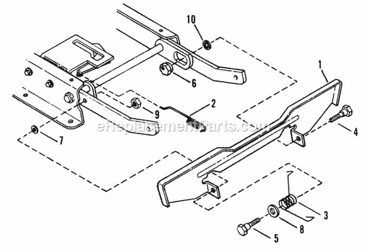 Blade Stop Pedals 30  33 Decks Diagram and Parts List for 25659BE  Snapper Lawn Tractor