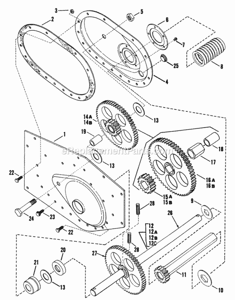 59670 Left Frame Components Diagram and Parts List for R5000  Snapper Tiller