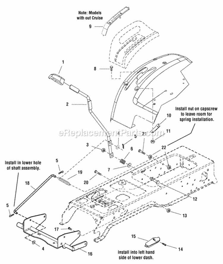 Lift Group Diagram and Parts List for RD18VG40 1694675 Snapper Lawn Tractor