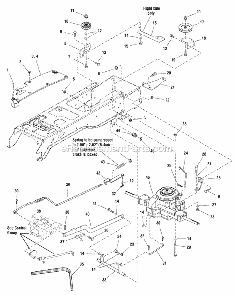 Transmission Group - Tuff Torq K-46Bf Diagram and Parts List for RD18VG40 1694675 Snapper Lawn Tractor