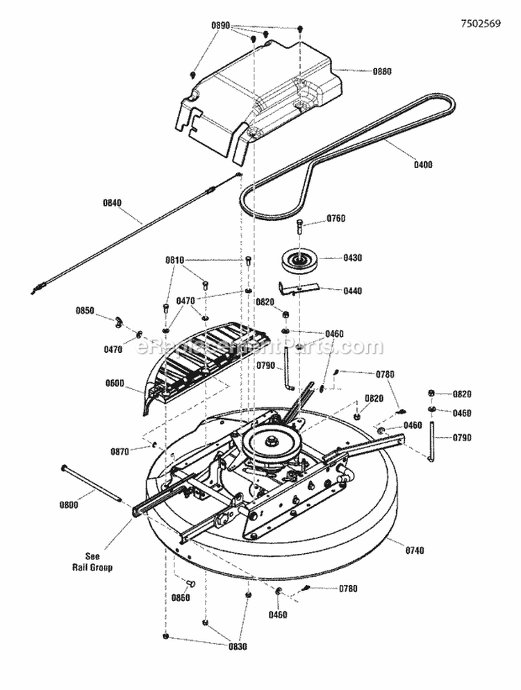 28 Deck Group Diagram and Parts List for RE100  Snapper Lawn Tractor