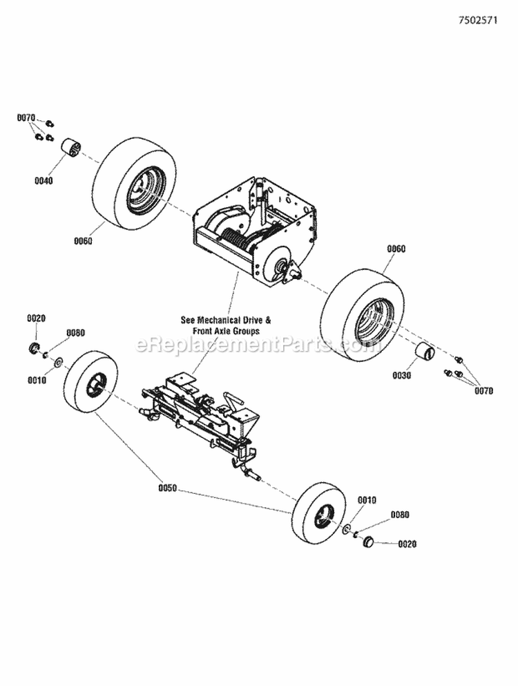 Wheel Group Diagram and Parts List for RE100  Snapper Lawn Tractor