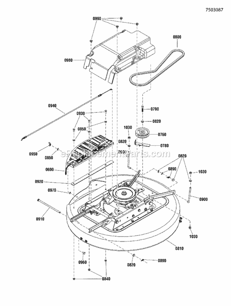 33 Deck Group Diagram and Parts List for RE210  Snapper Lawn Tractor
