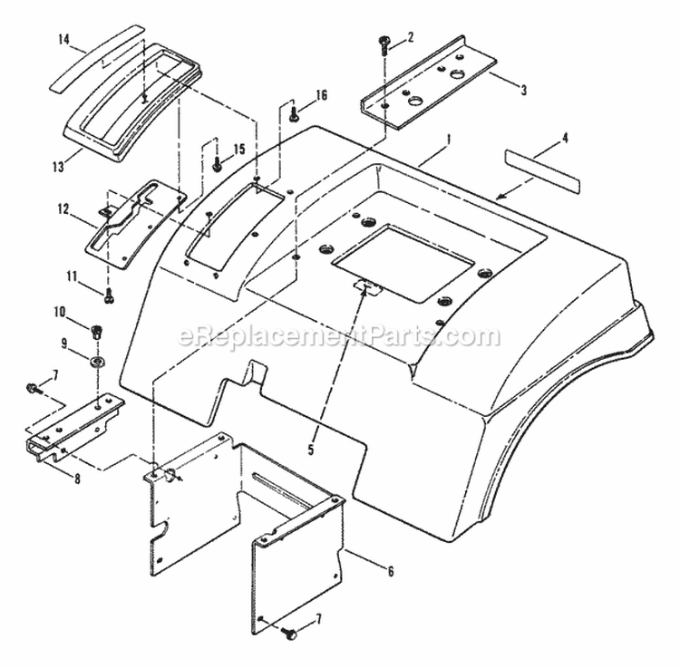 Rear Fender  Components Diagram and Parts List for LT140G38ABV 80492 Snapper Lawn Tractor
