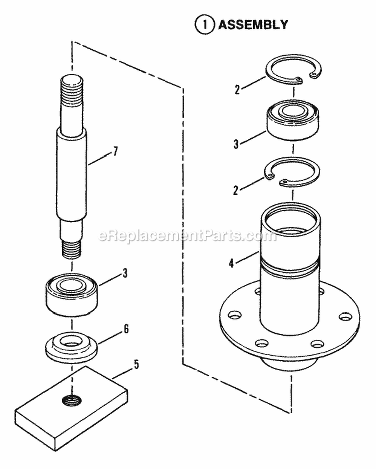Spindle Assembly - 42 Cutting Deck Diagram and Parts List for LT140G38ABV 80492 Snapper Lawn Tractor