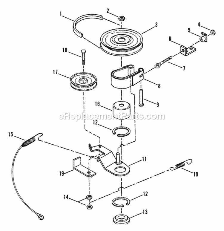 Belt Blade Brake - 42 Cutting Deck Diagram and Parts List for LT140G38ABV 80492 Snapper Lawn Tractor
