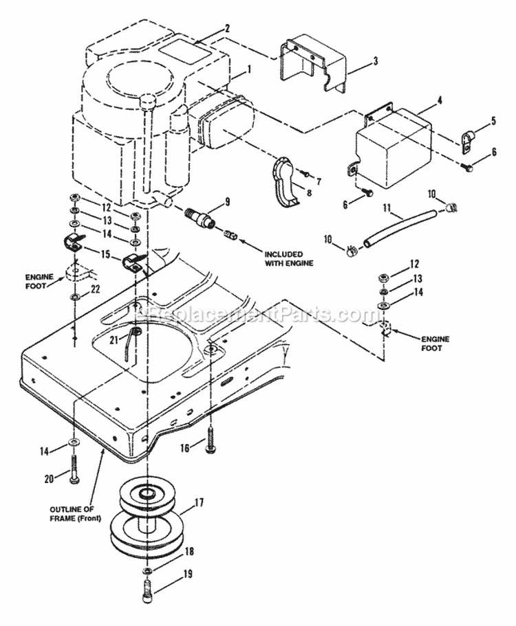 Engine Components (BriggS  Stratton Engines) Diagram and Parts List for LT140G38ABV 80492 Snapper Lawn Tractor