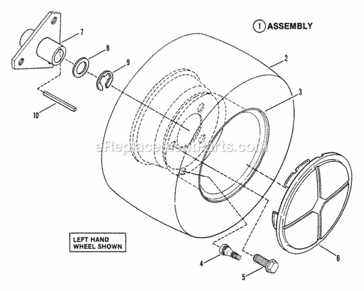 Wheels - Rear Diagram and Parts List for ELT125G331KV  Snapper Lawn Tractor