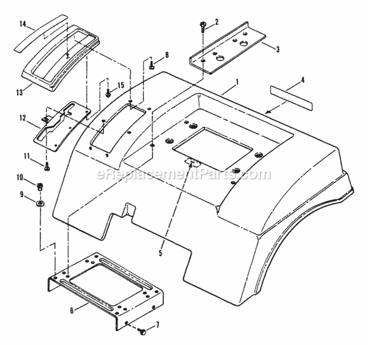 Rear Fender  Components Diagram and Parts List for LT160H482BV 80392 Snapper Lawn Tractor