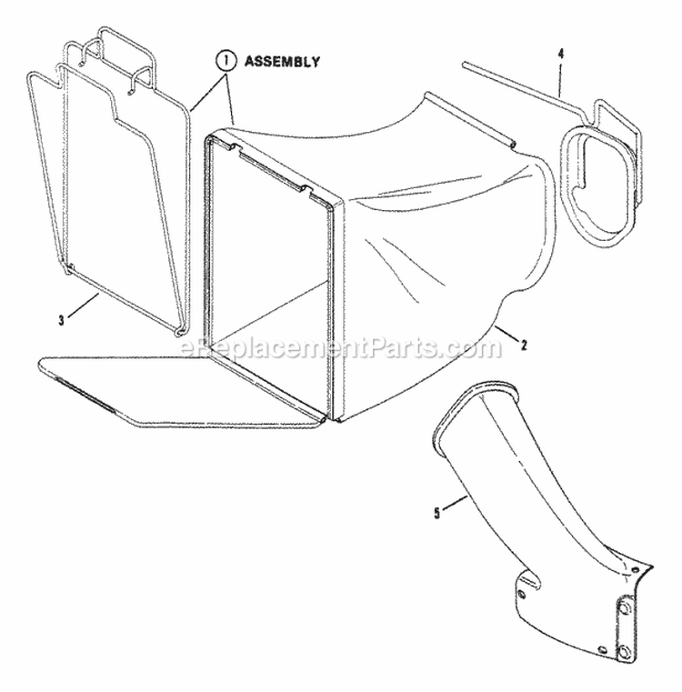 Accessory - Grass Bag Diagram and Parts List for DLW359T  Snapper Lawn Mower