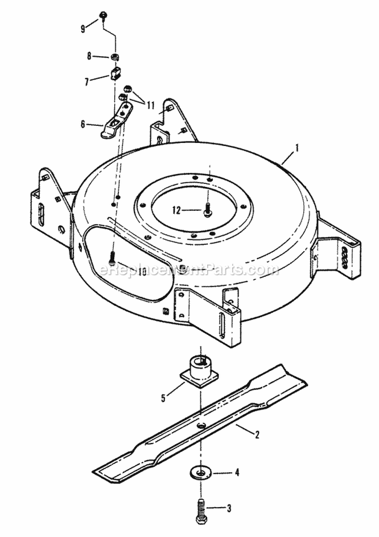 Cutting Deck Blade Interlock (Opp Models Only) Diagram and Parts List for RLW359T  Snapper Lawn Mower