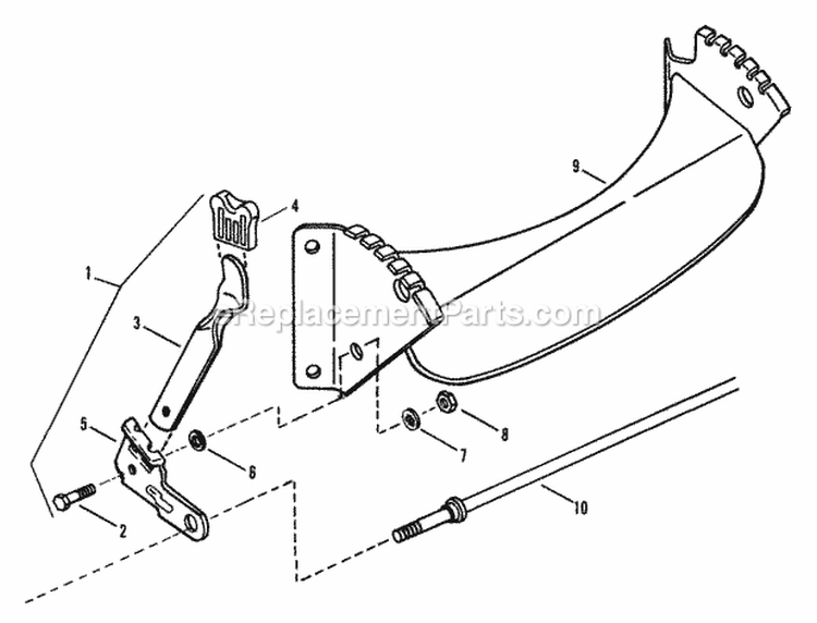 Front Wheel Bracket Latches Diagram and Parts List for 21357B  Snapper Lawn Mower