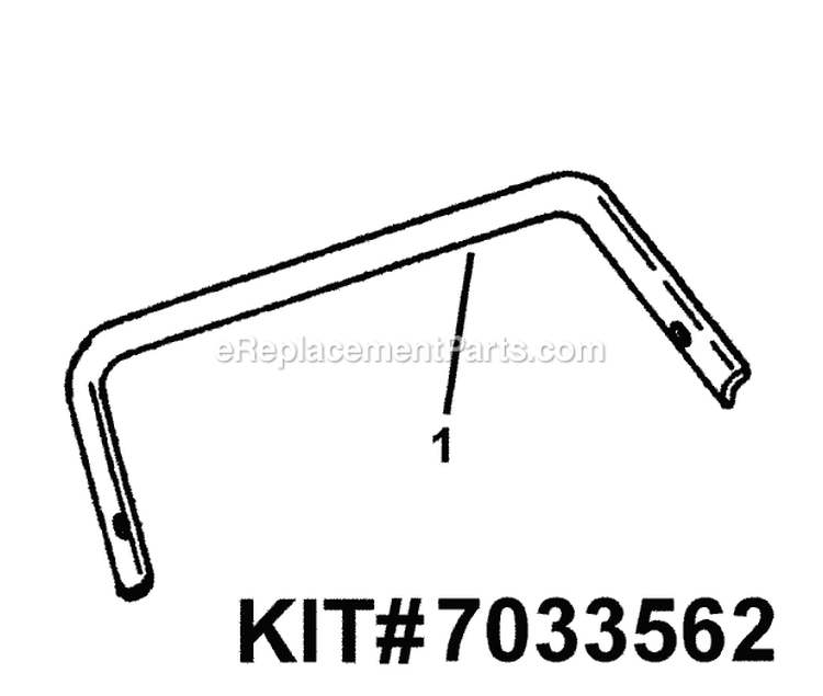 Crossbar Kit Diagram and Parts List for 21509B  Snapper Lawn Mower