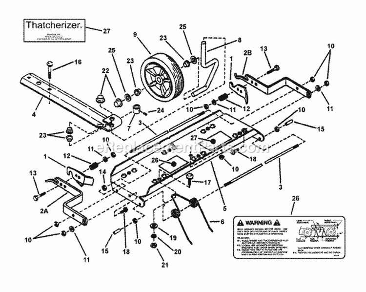 Thatcherizer Kit Diagram and Parts List for P216020KWV 7800557 Snapper Lawn Mower
