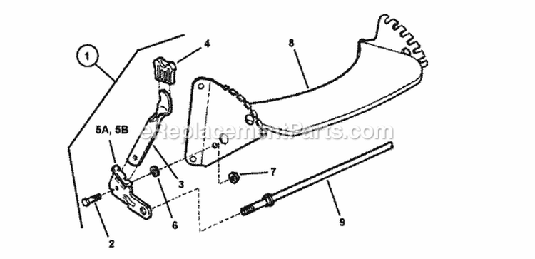 Front Wheel Bracket Diagram and Parts List for 216518B 80497 Snapper Lawn Mower