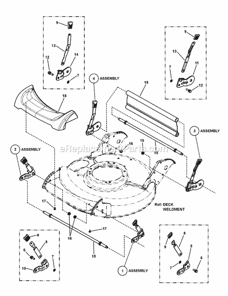 Wheel Brackets  Latches (Push) Diagram and Parts List for 2167520B 7800428 Snapper Lawn Mower