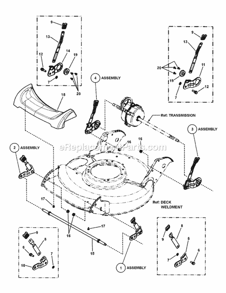 Wheel Brackets  Latches (Self-Propelled) Diagram and Parts List for P2167520B 7800429 Snapper Lawn Mower