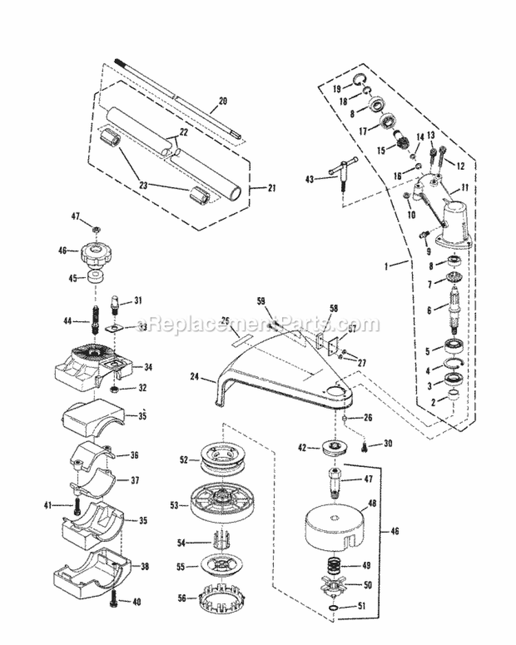 Rt2151 General Assembly Diagram and Parts List for RT2151  Snapper Trimmer